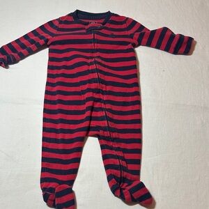 GAP Baby - Navy and Red Striped Footie Sleeper